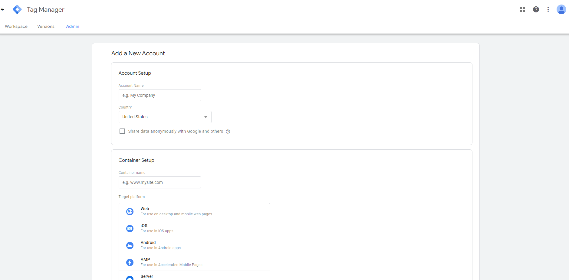 Account Creation