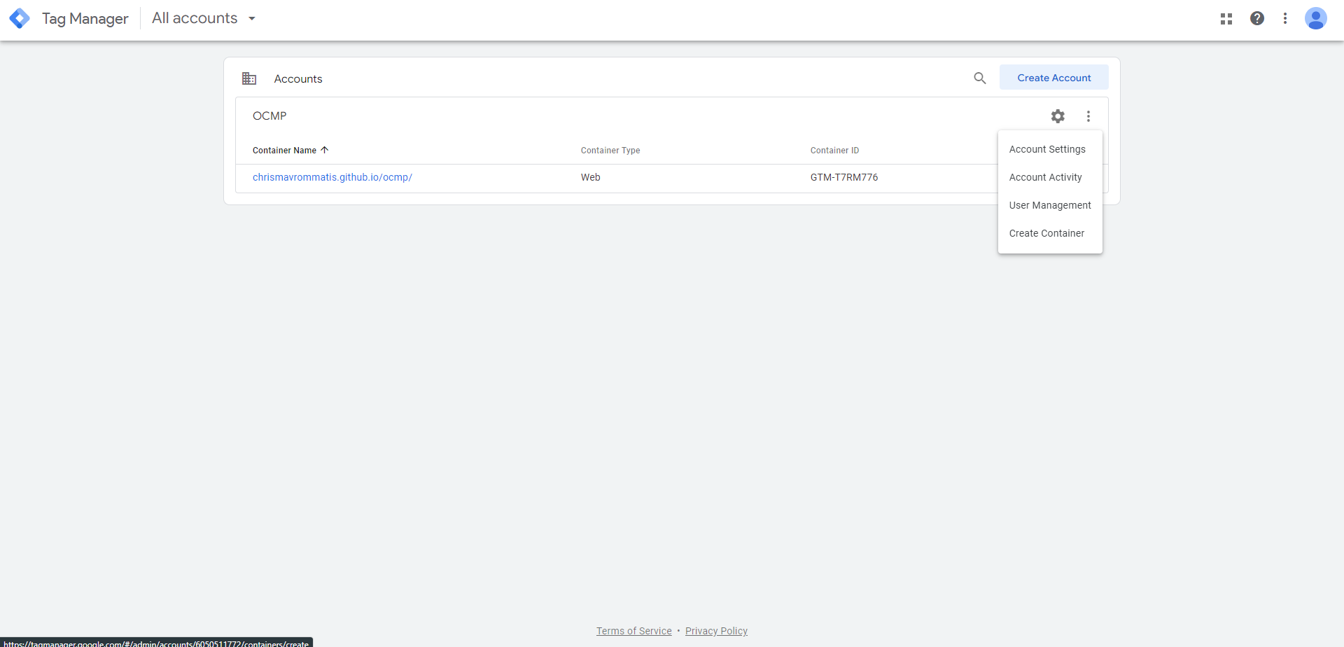 Account Overview