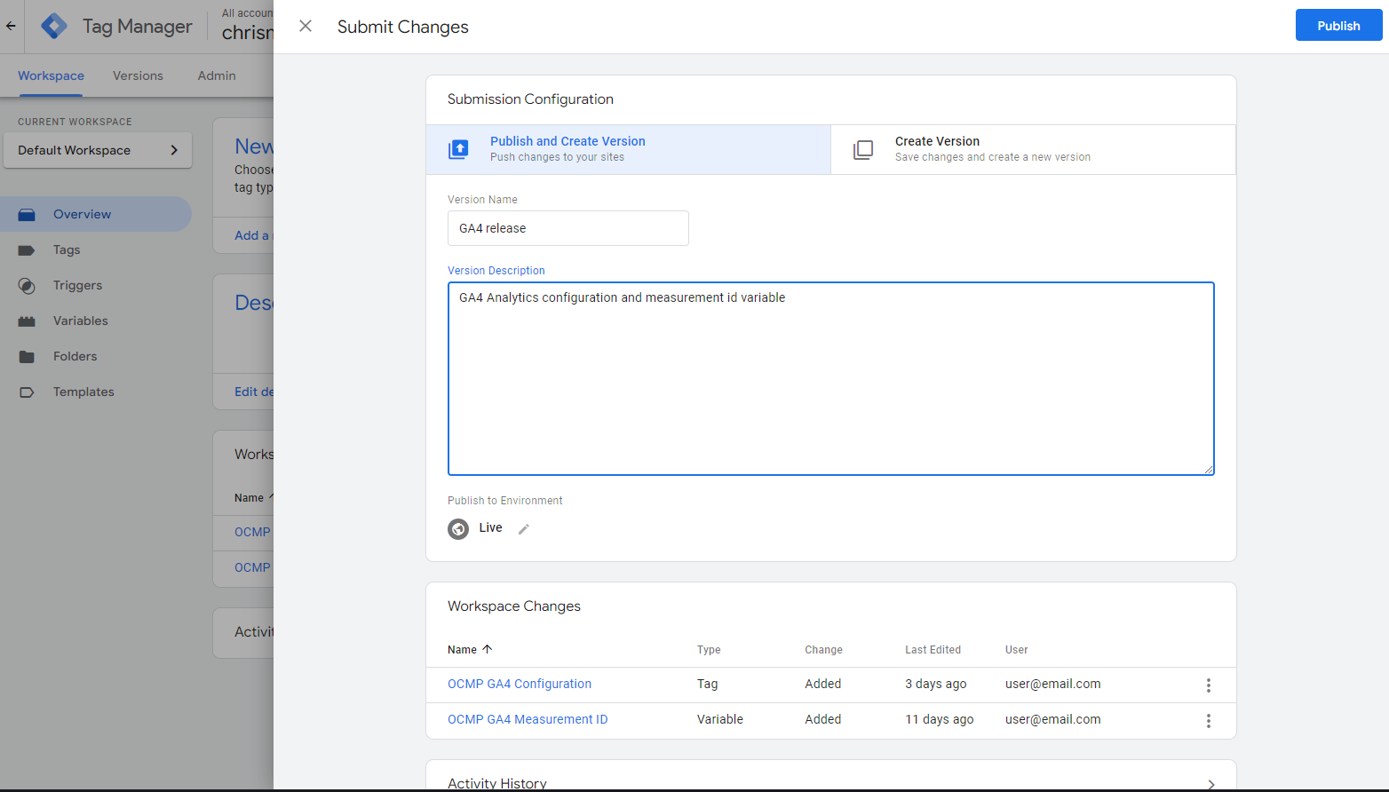 Publishing Changes - Step 02 - Naming