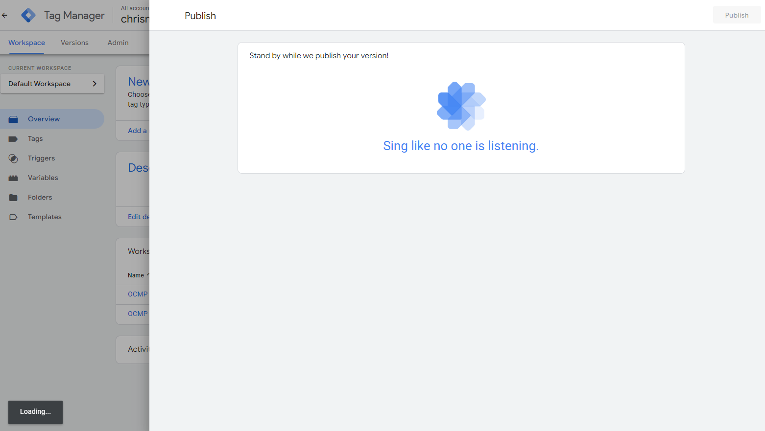 Publishing Changes - Step 03 - Publish Loading